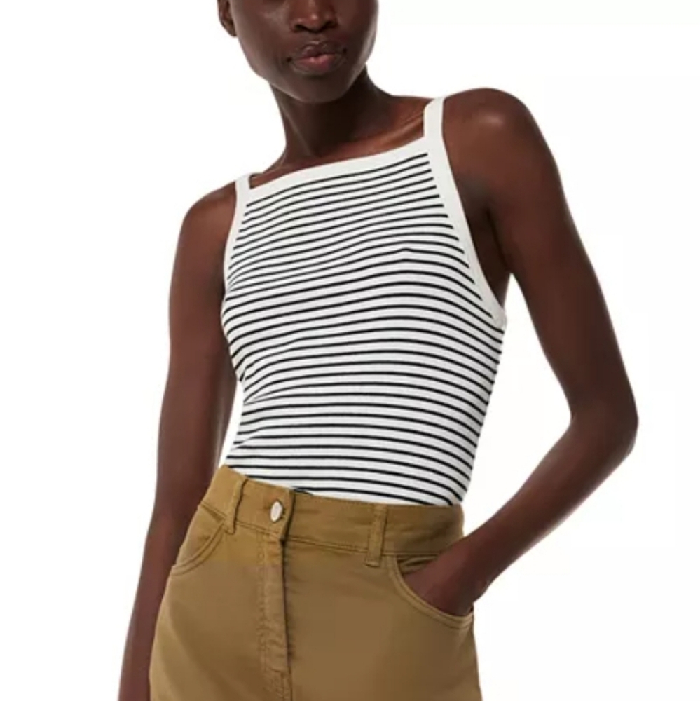 NWT Whistles Striped Square Neck Tank, Sz M
